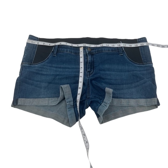 Isabel Maternity Midi Cuffed Hem Jean Shorts Size 18 - Picture 4 of 7